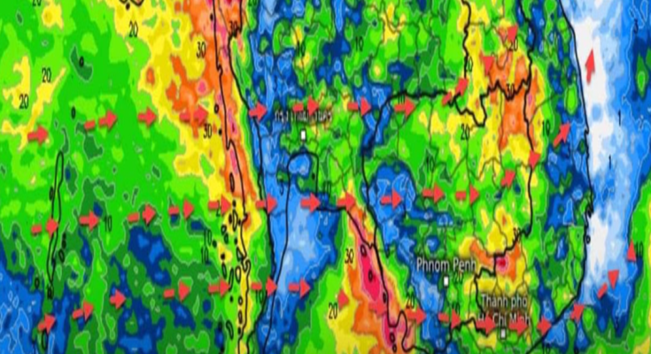 เปิดภาพเส้นทางมรสุมเข้าไทย เตือน 5 จังหวัด เจอฝนตกหนัก เตรียมรับมือ