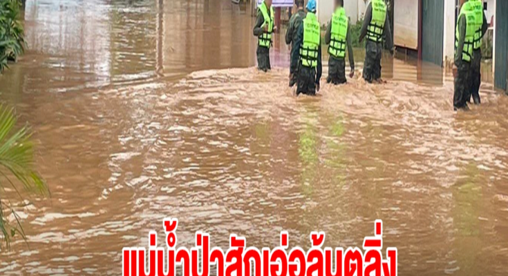 เพชรบูรณ์อ่วม! แม่น้ำป่าสักเอ่อล้นตลิ่ง บ้านเรือนได้รับผลกระทบกว่า 600 หลัง