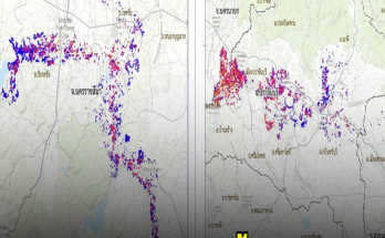 เปิดภาพดาวเทียม น้ำท่วม รวม 147,512 ไร่