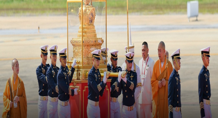 เลขมงคล อัญเชิญพระบรมสารีริกธาตุ (พระเขี้ยวแก้ว) จากจีน ประดิษฐานที่ไทย